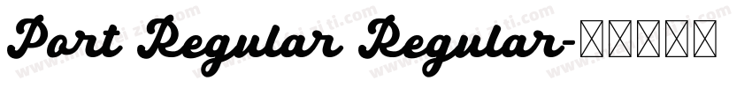 Port Regular Regular字体转换